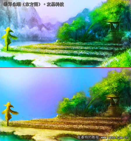场景绘画教程世外桃源