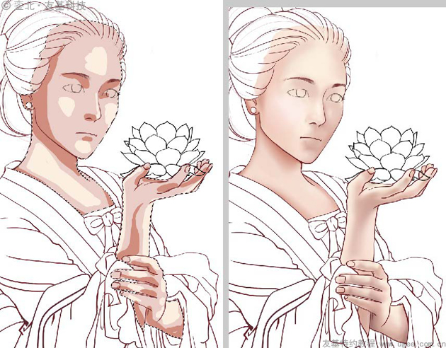 友基教程百科之古风插画教程《莲花灯》