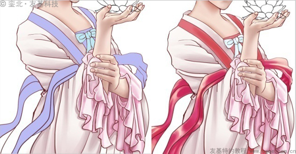 友基教程百科之古风插画教程《莲花灯》