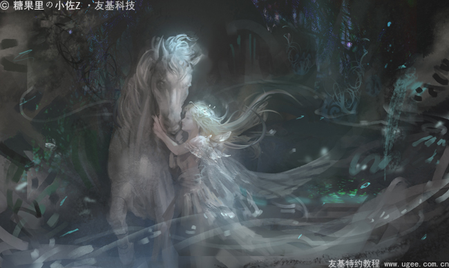 马年贺图插画教程《夜の风》