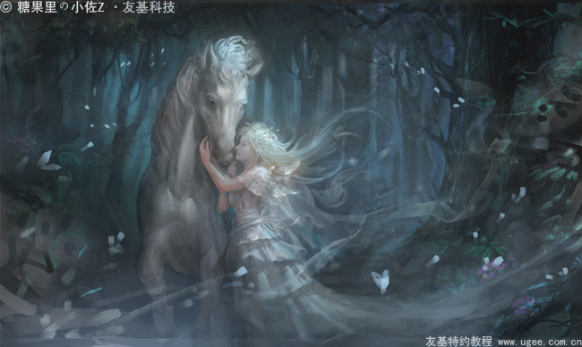 马年贺图插画教程《夜の风》